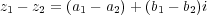 z1 - z2 = (a1 - a2)+ (b1 - b2)i  